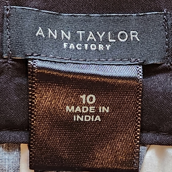 Ann Taylor Factory Full A- line skirt Size 10 Colors Black and White - Picture 2 of 10